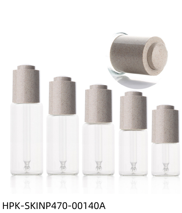 Glass Bottle with Plastic Gray Push-button Pipette Cap